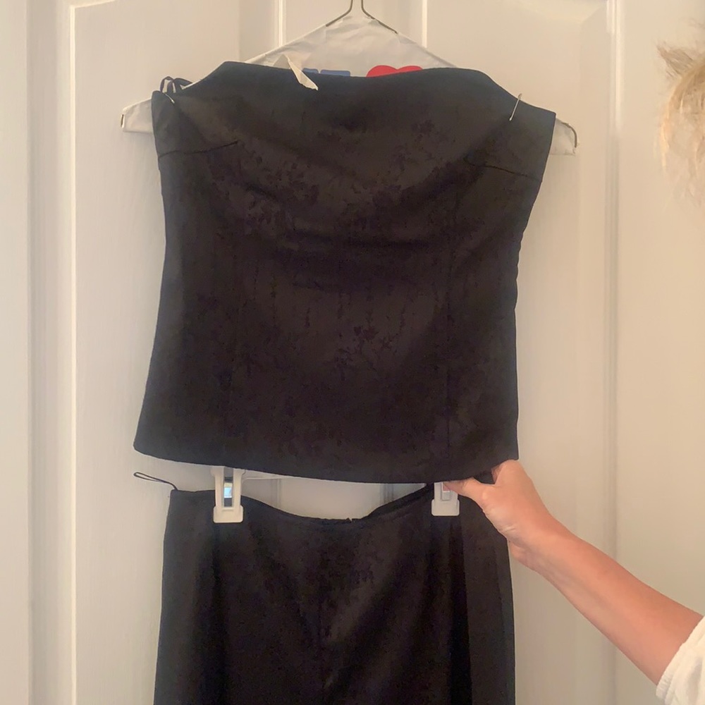 3 Piece (satin bustiers, pants, and matching jacket) Set